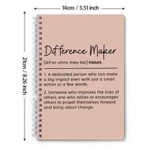 1 件 Difference Maker 日记本，感谢同事、老板、老师、同事的礼物，感谢礼物，生日礼物，5.5x8.3 英寸，学校用品，返校 - Style B - 查看 2