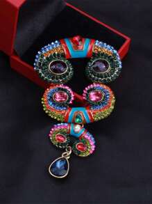 1pc Vintage Heavy Industry Horns Brooches Badges Retro Middle Design Unisex Pendant Accessories Pins