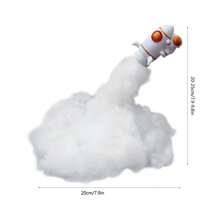 1 件创意火箭云小夜灯带 DIY 材料套件，宇航员太空小夜灯，床头氛围灯，适合儿童、男士、男孩和朋友的生日礼物 - 彩色 - 查看 10