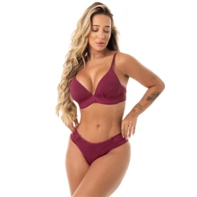 Women Bra & Panty Sets - 酒紅色 - 查看 2