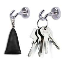 4pcs Strong Magnetic Hooks, Non Perforated Magnet Circular Anti Collision Magnetic Hooks, Household Storage, Kitchen, Bathroom, Office Hooks