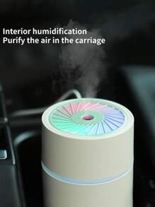 超声波冷雾加湿器，顶部注水设计，静音运行，适用于卧室和办公室，定时器和情绪灯，强力加湿，缓解干燥，塑料材质，无需电池