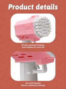 儿童手持泡泡吹玩具，多孔一键式泡泡制造器室内/户外水上趣味泡泡枪（不含电池和泡泡溶液）