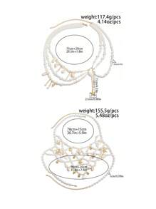 1pc Bohemian Fashion Baroque Faux Pearl Multilayer Tassel Sexy Body Chain, Vintage Ocean Element Starfish Shell Conch Pendant Tassel Waist Chain And Vest Chain, Women Beach Resort Decor Body Jewelry