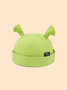 Kids Bucket Hat, Adorable Mint Green Cap, Same Style As Steve, Cartoon Design, Extended Brim, Spring/Summer Sun Hat, Suitable For Boys And Girls, 1-6 Years Old, Fashionable & Versatile Children Baseball Cap - Beige - View 12