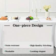 1 Pc Elastic Tablecloth - 1 Pack Elastic Tablecloth Skirt, Polyester Spandex Knitted, Suitable For General Occasions - Multicolor - View 6