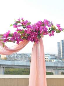 1PC/2PCS/4PCS 人造花丝绸九重葛枝带茎仿真梅花枝春季室内外花园门廊悬挂植物婚礼中心装饰桌花瓶中心装饰完美家居装饰