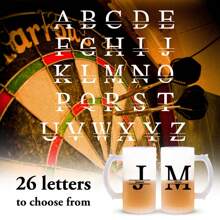 1pc, Personalized A-Z Letter Name Custom Beer Mug, 15oz Frosted Glass Beer Mug With Handle, Custom Glassware With Letter Name, Party Customized Favors,Durable,Reusable,Multi-Functional,Ornamental,Stylish,Exquisite,High-Quality,Custom,Personalized,Unique,Ideal Gifts For Him,Ideal Gifts For Her,Her,Boyfriend,Girlfriend,Dad,Mom,Family,Friends,Son,Daughter,School Students,Workers,Kids,Office,Tea Room,School,Home,Brunch-Ready