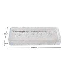 Hammered Glass Vanity Tray Organizer, Clear