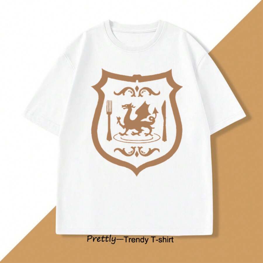 Camiseta con arte abstracto colorido del arcoíris y el reloj de arena - Blanco - Ver 1