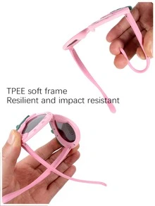 1 件儿童草莓形时尚眼镜 2025 新款时尚装饰眼镜，适合 3-8 岁女孩，日常休闲