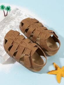 New Children Fashionable Anti-Slip Durable Soft-Sole Boken Beach Sandals - Brown - View 5