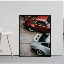 1 件老式汽车海报、墙壁艺术、经典汽车艺术、复古汽车印刷家居装饰墙壁艺术海报无框 - 彩色 - 查看 3