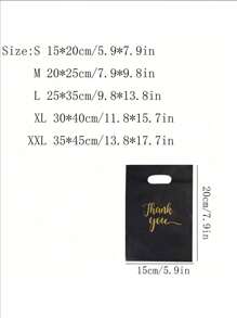 20pcs/50pcs Gift Bags, Plastic Bags, Shopping Bags, Tote Bags, Supermarket Shopping Packaging Bags, Holiday Party Gift Packaging Bags
