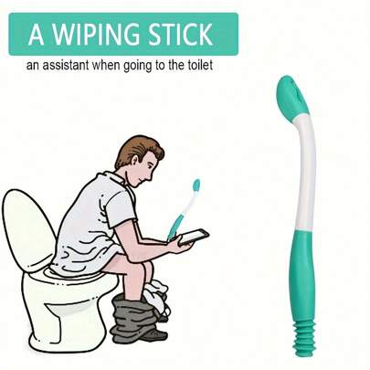 Toilet Aids For Wiping - 15" Long Reach Comfort Butt Wiper Tools - Bathroom Bottom Buddy Wiping Self Assist For Disabled,Elderly,Pregnant,Overweight People And Back Surgery Recovery