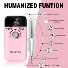 45000RPM Professional Electric Nail Drill Machine, Nail Remover, Portable Nail Care File & Dead Skin Remover Tool