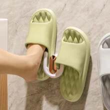 1pc Compact Shoe Rack, Wall-Mounted Bathroom/Bedroom Shoe Storage Organizer, Slim Door Crack Slipper Hanger Rack