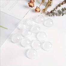 10pcs Transparent Acrylic Balls With 10pcs Wooden Sticks, Clear Chocolate Container, Acrylic Flower Vase, DIY Materials For Valentine's Day Flower Bouquet, Weird Gift