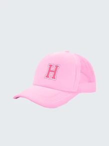 1 件儿童 26 字母卡车司机帽，时尚百搭休闲太阳帽，适合女孩返校日常装扮，可作为礼物 - 粉色 - 查看 18
