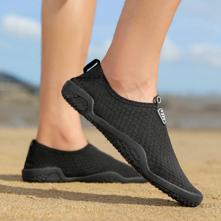 Damskie i męskie buty do brodzenia na świeżym powietrzu Szybkoschnące buty na plażę z piaskiem Antypoślizgowe buty do wody do wędrówek po strumieniu Wędkarstwo Pływanie Lekkie oddychające buty Antypoślizgowe buty do brodzenia, sporty jogi, jazda na rowerze nad morzem, brodzenie, sporty na świeżym powietrzu, letnie trampki damskie, buty wsuwane, kemping, siłownia, płaskie buty, kemping, basen, wakacje, rejs - Czarne - Zobacz 3