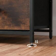 Drawer Storage Cabinet - MarrÓn RÚstico + Negro ClÁsico - View 11