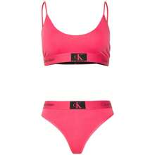 Calvin Klein Damski biustonosz Unline Zestaw Bikini Set w kolorze różowym