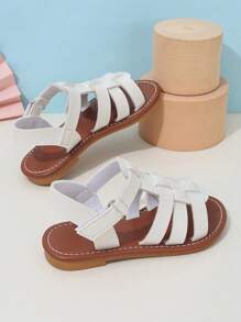 Letnie dziecięce sandały plażowe typu rybak gladiator plecione