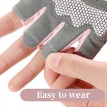 1 paio di guanti senza dita unisex per fitness, in materiale traspirante e ad asciugatura rapida, con design antiscivolo sulla palma, resistente all'usura, adatti per yoga, sollevamento pesi, attività all'aperto, ciclismo, accessori palestra, sport, esercizi domestici, guanti da palestra per donne, guanti da boxe, guanti da palestra, guanti da palestra per uomo