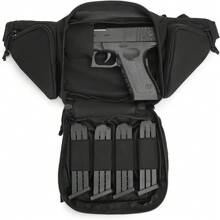 1pc Classic Tactical Concealed Carry Fanny Pack - Durable Oxford Fabric, Gun Holster, Magazine Pouch, Zipper Closure, User-Friendly Design, Black