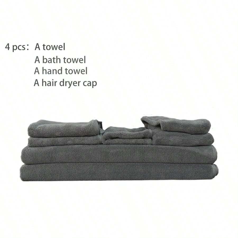 Ultra-Soft Bath Towel Set Of 4: Plush, Absorbent, And Perfect For Home & Spa