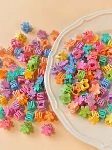 20pcs/50pcs/100pcs Mixed Cartoon Mini Hair Claws - Assorted Colors, Cute Cartoon Mini Hair Clips For Girls, Fashion Accessories - Multicolor - View 7