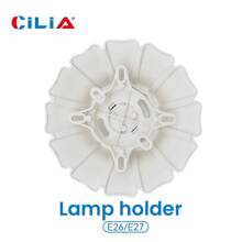 CILIA 4pcs Lamp Holder Light Sockets, - E26/E27,Petal - Shaped Bulb Socke Base, 110V - 220V, Suitable For Home, Office & Industrial Use,White/Black - Cauliflower - View 7