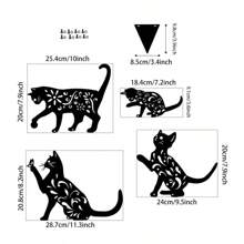 Estatuas y estacas de decoración de jardín metálicas con motivos de gato, perro, gatito, pollo aptas para exterior, resistentes al agua y al óxido, para decoración de jardín y césped, ideales como decoraciones para Día del Padre, Día de la Madre, San Valentín, Navidad, bodas, aniversarios, graduaciones y regalos de inauguración de casa.