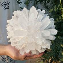 1 Stück Bergkristall Cluster - Wunderschön und edel, geeignet für Bankette und Heimdekoration - Lieblingssammlung von Kristallbegeisterten - perfektes Geschenk für Feste
