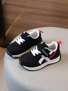 儿童阿甘运动鞋，新款春夏秋季女童跑步鞋，男童防滑软底运动鞋 - 黑色 - 查看 1