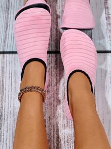 2025夏季新款女士涉水鞋，加厚软底防滑沙滩水鞋，纯色潜水鞋，女士拖鞋 - 淺粉色 - 查看 5