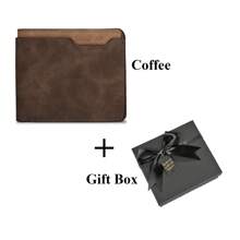 1 件装个性化男士短款钱包，钱包内侧可定制雕刻照片和文字，PU 人造革材质，可作现金夹，爸爸钱包，周年纪念礼物，爸爸生日礼物，结婚礼物，适合初中生、高中生、大学生、大一新生、大二学生、低年级学生，时尚秋季风，都市休闲风，复古风 - 彩色 - 查看 11