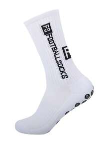 1 pereche de șosete de fotbal adezive antiderapante, șosete de antrenament sportiv profesional, cu fund gros, cu prosop, care absoarbe umezeala, respirabile, rezistente la mirosuri, pentru sală, toamnă