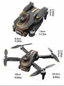 Drone de control remoto GT5 de alta configuración, con evasión de obstáculos omnidireccional inteligente, despegue/aterrizaje con un solo clic, ajuste de velocidad multigear para vuelo de alta velocidad y larga duración. Es un quadricóptero con potente motor sin escobillas, transmisión de imagen en tiempo real y estabilidad de vuelo por flujo óptico. Equipado con una cámara de 90° controlada electrónicamente y una cámara inferior para fotografías de alta definición de doble ángulo