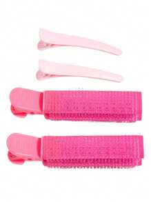 Clips volumizadores para la raíz del cabello, rodillos rizadores naturales de clip, herramientas de peinado para dar volumen al cabello con agarre propio, fáciles de llevar para mujeres y niñas, set de 4 piezas