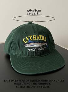 Gorra de visera plana con bordado, estilo vintage streetwear, para uso unisex en todas las estaciones