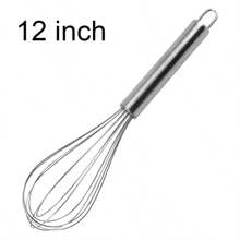 Whisks For Cooking, 1pc Wisking Tool, Metal Whisk Set For Non-Stick Cookware, Balloon Egg Beater Perfect For Blending, Whisking, Beating, Frothing And Stirring-Easy To Use And Clean(10inch) - Silver - View 10