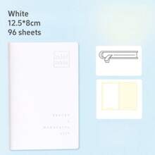 Libreta de notas de color crema, mini y portátil con 96 hojas en blanco para anotar, bloc de notas para oficina, escuela y sellos, útiles escolares, de vuelta a la escuela - Unitalla - Ver 16