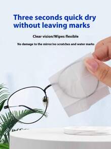 100 Pieces Of Disposable Lenses And Lens Cleaning Wet Wipes, Anti-Fog Glasses Cloth, Mobile Phone Screen, Glasses Wipe Pattern Random