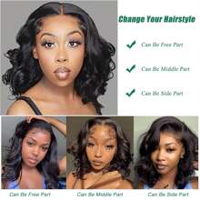 Women's Basic Loose Curly Bob Wig Brazilian Remy Human Hair | 13x4 Lace Front Wig HD Transparent Lace Wig For African Women Loose Wave Curly Suitable For Daily Use And Major Festivals Such As Musical Festival