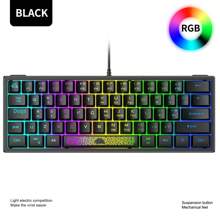 Free Wolf K61 RGB Gaming Keyboard, RGB Backlit Mini 60% Mechanical Keyboard For ESports Gaming Laptop - Multicolor - View 12
