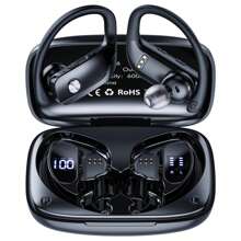cotsoco Wireless Earbuds Bluetooth Headphones 48hrs Play Back Sport Earphones With LED Display Built In Mic Deep Base Stereo In Ear Waterproof Headset For Workout Gaming Running