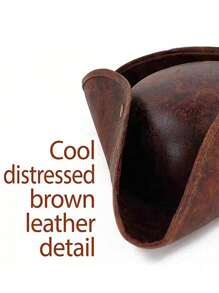 1pc Unisex Pirate Hat Leather Sailor Tricorne Hat, Caribbean Pirate Captain Hat For Party, Stage Performance, Costume, Cosplay