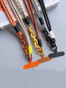 Minimalistische Acryl-Handyschlaufe, universelle Outdoor-Handyhülle-Schlaufe, diagonale Schulter-Kartenhalter-Umhängeschlaufe, Anti-Verlust-Handgelenkschlaufe - Verschiedenfarbig - Übersicht 3