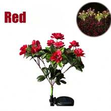 Rhododendron Solar Lamp Waterproof Yard Power LED Artificial Flower Light For Courtyard Landscape Garden Decoration Lawn Light, Outdoor Garden Lighting For Pathway, Yard, Patio - Azalea - View 11